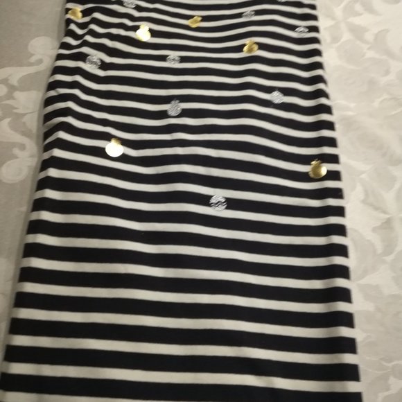 CREWNECK LONG SLEEVE TEE-SHIMMER STRIPE ORNAMENT P - Picture 5 of 8